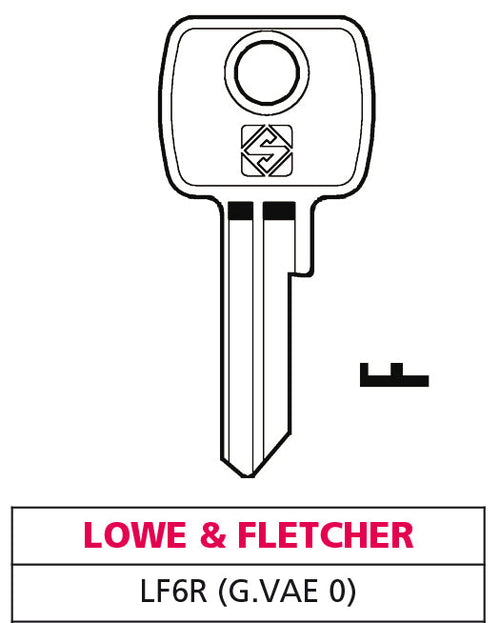 Silca Chiave Ottone Lf6R (G. Vae 0) Lowe & Fletcher 10.00 Pz
