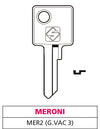 Silca Chiave Ottone Mer2 (G. Vac 3) Meroni 20.00 Pz