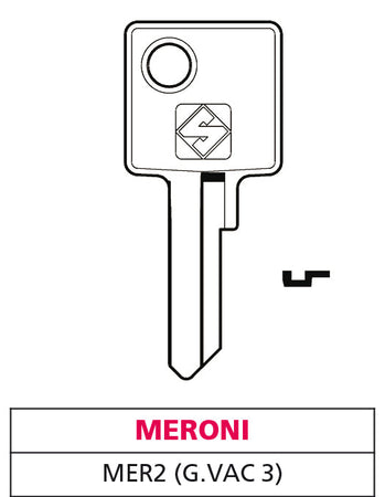 Silca Chiave Ottone Mer2 (G. Vac 3) Meroni 20.00 Pz