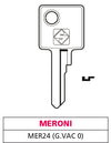 Silca Chiave Ottone Mer24 (G. Vac 0) Meroni 20.00 Pz