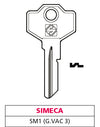 Silca Chiave Ottone Sm1 (G. Vac 3) Simeca 20.00 Pz