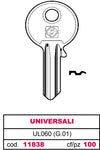 Silca Chiave Ottone Ul060 (G.Vab 0) Universale 100.00 Pz