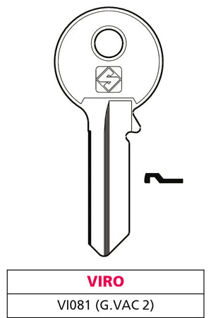 Silca Chiave Ottone Vi081 (G. Vac 2) Viro 10.00 Pz