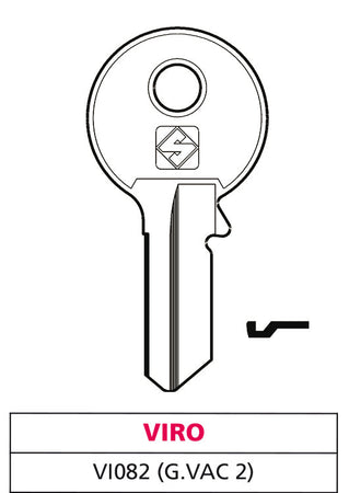 Silca Chiave Ottone Vi082 (G. Vac 2) Viro 20.00 Pz