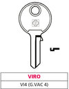Silca Chiave Ottone Vi4 (G. Vac 0) Viro 20.00 Pz