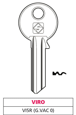 Silca Chiave Ottone Vi5R (G. Vac 0) Viro 20.00 Pz
