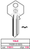 Silca Chiave Ottone Ya226 (G.Vac 2) Yale 20.00 Pz