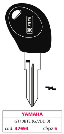 Silca Chiave Per Auto Gt10Bte (G. Vdd 0) Yamaha 5.00 Pz