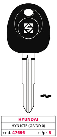 Silca Chiave Per Auto Hyn10Te (G. Vdd 0) Hyundai 5.00 Pz