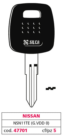 Silca Chiave Per Auto Nsn11Te (G. Vdd 0) Nissan 5.00 Pz