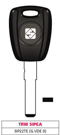 Silca Chiave Per Auto Sip22Te (G. Vde 0) Trw Sipea 5.00 Pz