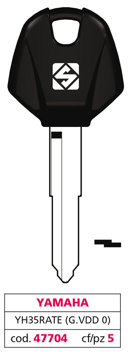 Silca Chiave Per Auto Yh35Rate (G. Vdd 0) Yamaha 5.00 Pz