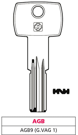 Silca Chiave Punzonata Ottone Agb9 (G. Vag 1) Agb 5.00 Pz