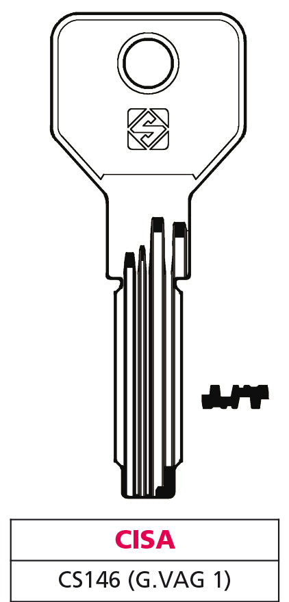 Silca Chiave Punzonata Ottone Cs146 (G.Vag 1) Cisa 10.00 Pz