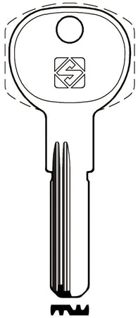 Silca Chiave Punzonata Ottone Gpi1 (G. Vag 2) Gp 5.00 Pz