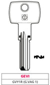 Silca Chiave Punzonata Ottone Gvy1R (G. Vag 1) Gevy 10.00 Pz
