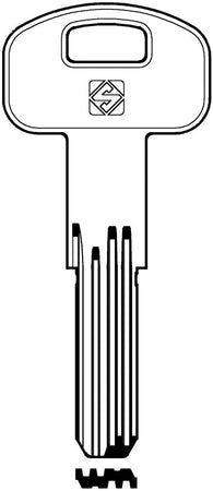 Silca Chiave Punzonata Ottone Scm2 (G. Vag 2) Securemme 5.00 Pz