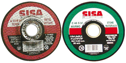 Sisa Mole Disco Abrasivo Piano Per Ferro Ø Mm. 125X1,6X22,2 100.00 Pz