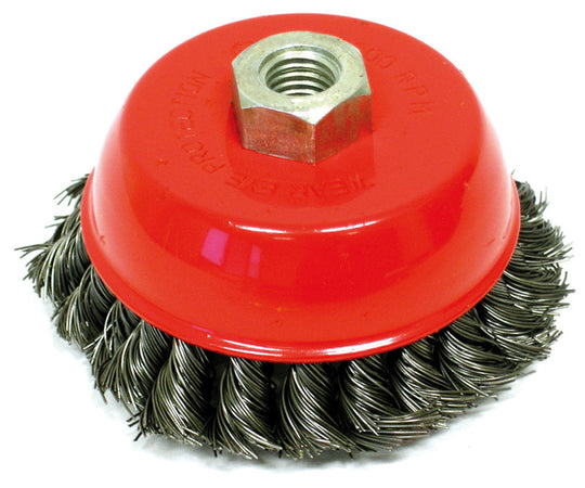 Spazzola A Tazza A Mazzetti Ritorti Attacco M14 Ø Mm. 75