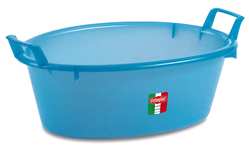 Stefanplast Bacinella Ovale Azzurra Lt. 50 - Ø Cm. 70X28 H