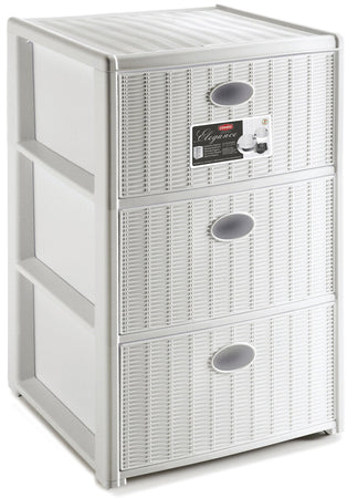 Stefanplast Cassettiera Elegance 3 Cassetti - Cm. 40X40X60 H Col. Bianco