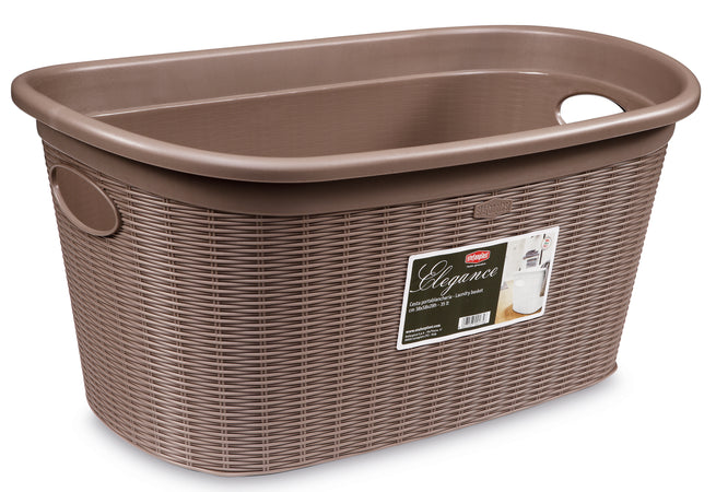 Stefanplast Cesta Portabiancheria Elegance Lt. 35 - Cm. 58X38X28 H Col. Bianco