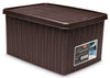 Stefanplast Contenitore Multiuso Elegance Lt. 15 - Cm.29X39X21 H Col. Moka