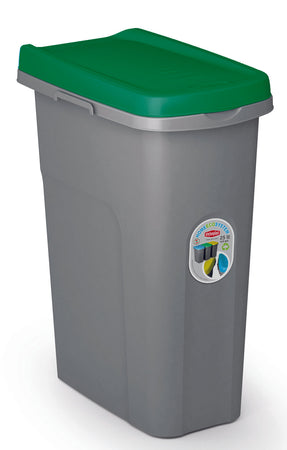 Stefanplast Pattumiera Eco System Lt.15 Cm. 33X22X41 H Grigio/Verde