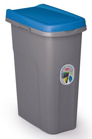 Stefanplast Pattumiera Eco System Lt.25 Cm. 39X24X51 H Grigio/Blu