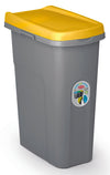 Stefanplast Pattumiera Eco System Lt.25 Cm. 39X24X51 H Grigio/Giallo