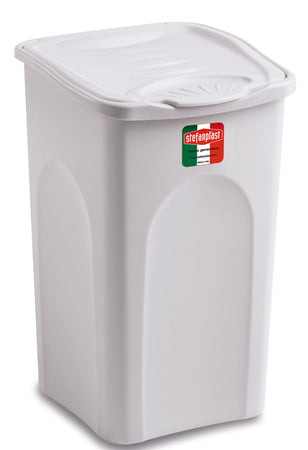 Stefanplast Portabiancheria Primavera Chiuso Bianco Lt. 50 - Cm. 37X37X56 H
