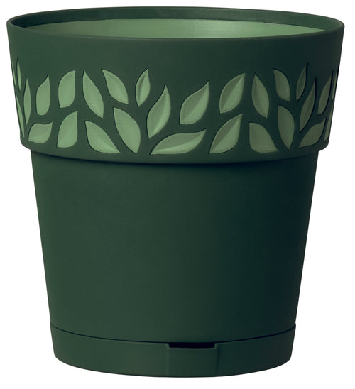 Stefanplast Vaso Cloe Con Riserva D'Acqua Ø Cm. 15X15 H Col. Bianco