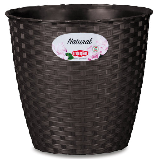 Stefanplast Vaso Natural Da Interno/Esterno Ø Cm. 29X26,5 H Col. Moka