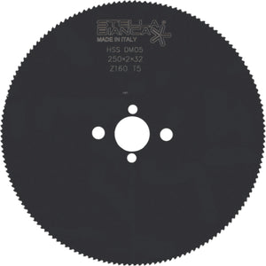 Stella Bianca Disco Hss T5-Pieno/Profilato Per Taglio Ferro Ø Mm. 250 Spess. 2,0 Mm.