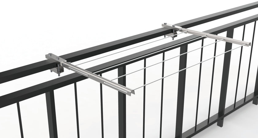 Stendibiancheria Per Balconi Pieghevole Cm. 65 Acciaio Zincato