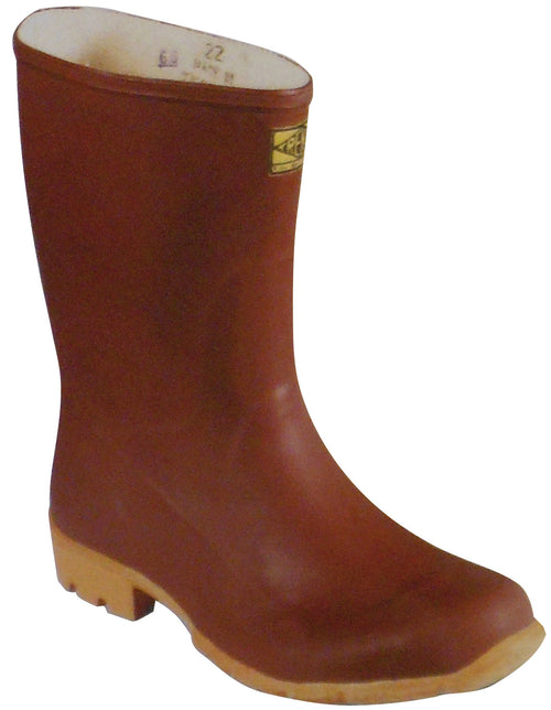 Stivali In Gomma Naturale Calandrata Tronchetto Col. Marrone Mis. 41