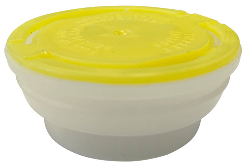 Tappo Per Lattine Olio Giallo Diam. Mm. 42 X Lt. 5-10-25 E Lt. 3 E Lt. 5 Doppio Foro