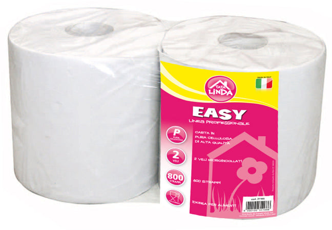 Tata Linda Carta Cellulosa Easy 800 Strappi 2.00 Rotoli