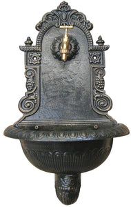 Tata Linda Fontana In Ghisa Pantheon Con Rubinetto Col. Grigio