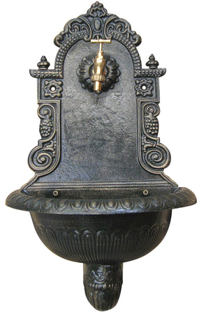 Tata Linda Fontana In Ghisa Pantheon Con Rubinetto Col. Grigio