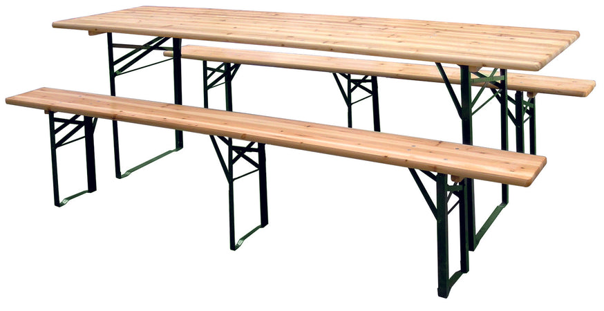 Tata Linda Set Birreria Plus Tavolo Cm. 220X70X76H+Panche 3 Gambe