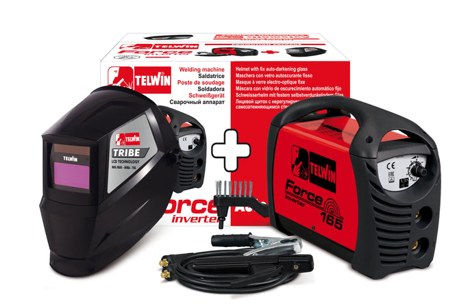 Telwin Saldatrice Ad Inverter Force 165 4,1 Kw - 150 Amp Accessori+ Maschera