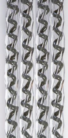 Tenda In Pvc Coco Cm. 100X220 Col. Cristallo/Grigio