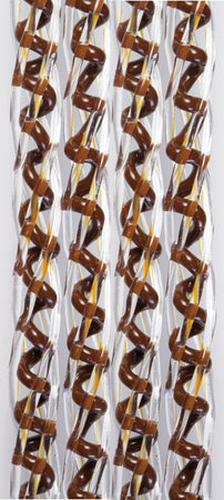 Tenda In Pvc Coco Cm. 100X220 Col. Cristallo/Marrone