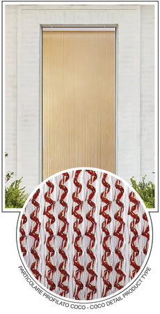 Tenda In Pvc Coco Cm. 100X220 Col. Cristallo/Marrone