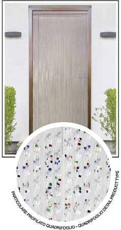 Tenda In Pvc Quadrifoglio Cm. 125X230 Col. Argento