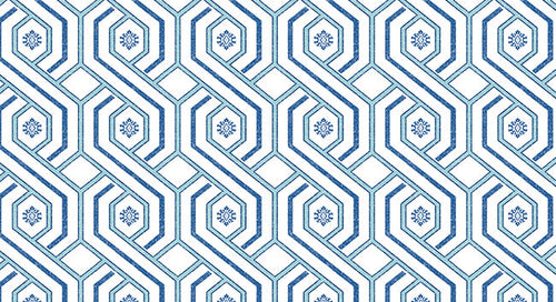 Tovagliato In Pvc Fantastik Blu 1193-3 Rotolo Cm.140 (H) X 20 Mt (L)