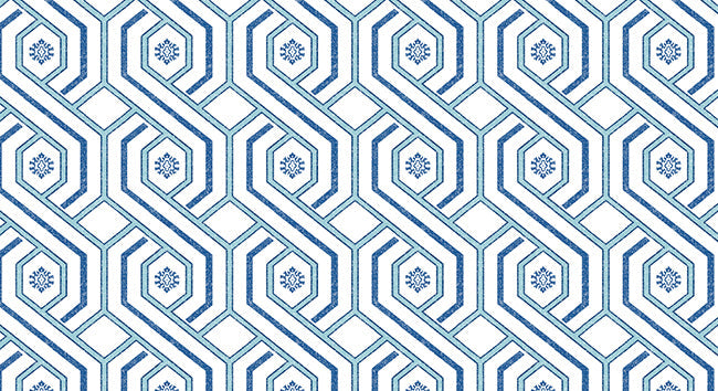 Tovagliato In Pvc Fantastik Blu 1193-3 Rotolo Cm.140 (H) X 20 Mt (L)