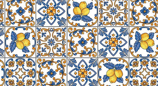 Tovagliato In Pvc Fantastik Sorrento C131-1 Rotolo Cm.140 (H) X 20 Mt (L)