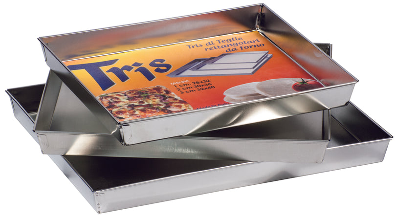 Tris Teglie Rettangolari Cm. 28X32 / 30X36 / 32X40